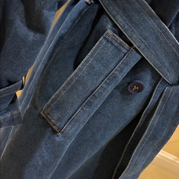 Haute Monde Double Breasted Denim Trench - Picture 4 of 16